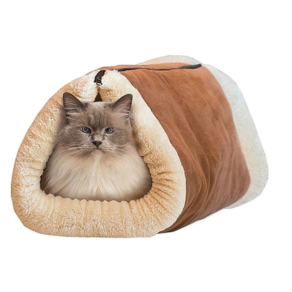New Comfortable Pet Cat Bed Foldable Snooze Tunnel Mat Winter Warm Cats Dogs Blanket Kennel Crate Cage Shack House Pets Supplies