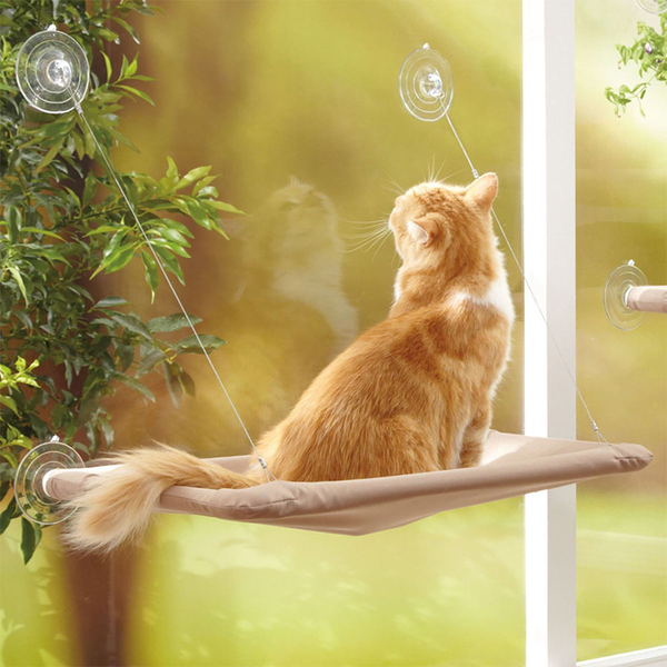 Cat Window Perch, Cat Hammock Window Seat, Space Saving Window Mounted Cat Bed, Window Seat Suction Cups, Cat Sleeping Bag