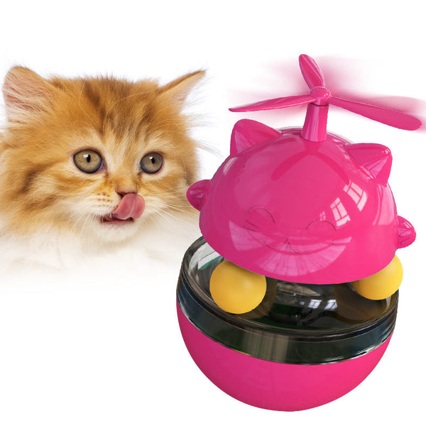 Tumbler Cat Turntable Toy Spilled Food Ball Funny Cat Stick