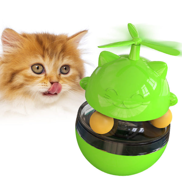 Tumbler Cat Turntable Toy Spilled Food Ball Funny Cat Stick